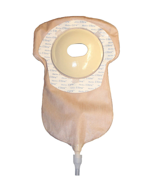 Marlen UltraExtra One-Piece Urostomy Pouch, Skin Shield Barrier, Shallow Convexity, Box of 10