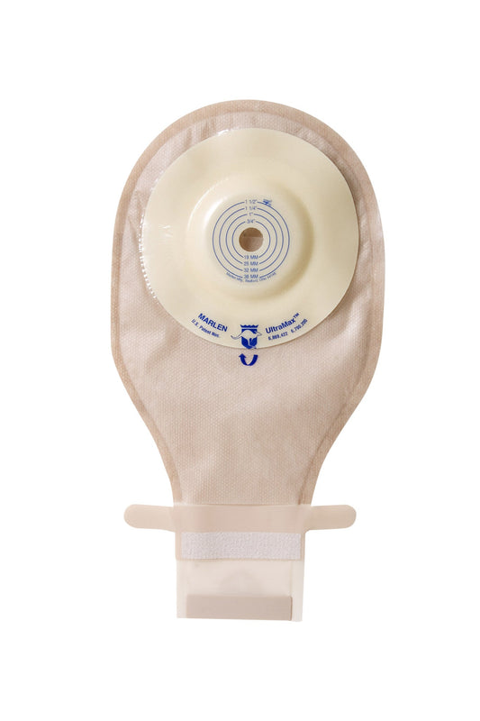 Marlen MiniMax One-Piece Drainable Pouch with Kwick-Klose II Fastener, AquaTack Hydrocolloid Barrier, Shallow Convexity, Box of 5