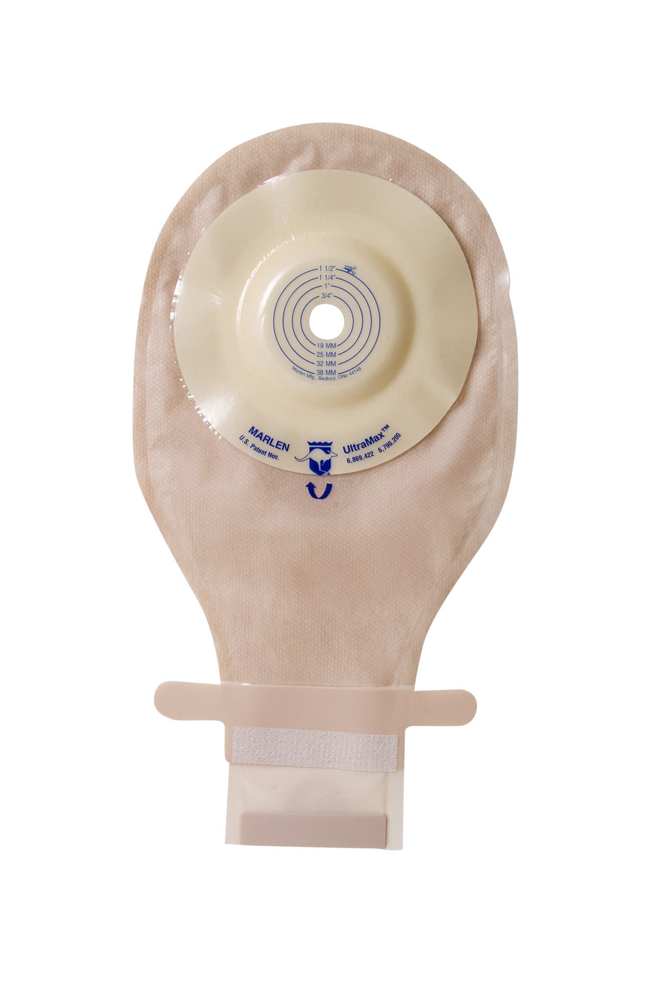 Marlen MiniMax One-Piece Drainable Pouch with Kwick-Klose II Fastener, AquaTack Hydrocolloid Barrier, Shallow Convexity, Box of 5