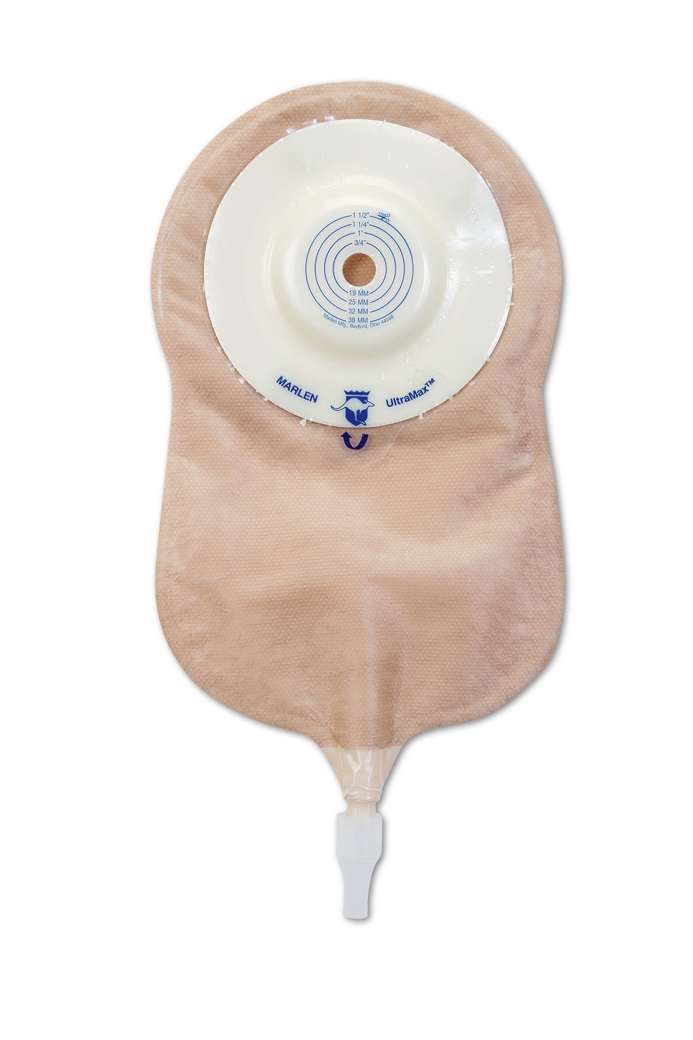 Marlen UltraMax One-Piece Urostomy Pouch, AquaTack Hydrocolloid Barrier, Shallow Convexity, Box of 5